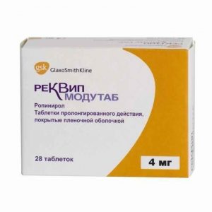 Реквип модутаб 4 мг №28